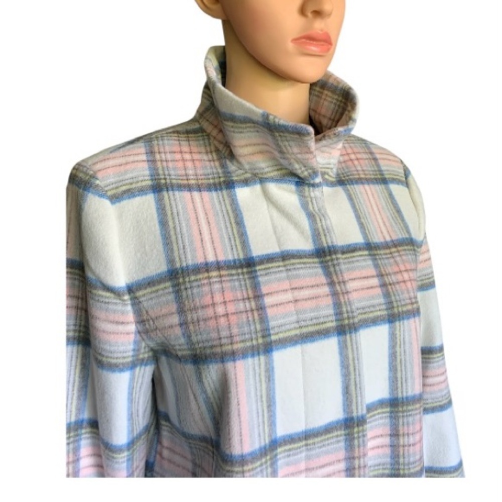 LANDSEND Women’s Tall Stand Collar Plaid Jacket - Picture 10 of 16